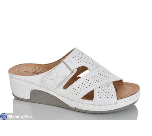 Шлепки жіночі на літо (8 пар р.37-42) білий  "ZORINA"