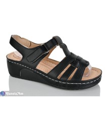 Босоніжки жіночі на літо (8 пар р.37-42) чорний  "ZORINA"