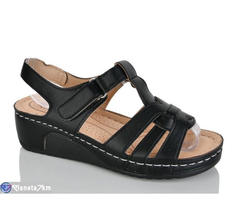 Босоніжки жіночі на літо (8 пар р.37-42) чорний  "ZORINA"