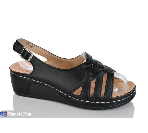 Босоніжки жіночі на літо (8 пар р.37-42) чорний  "ZORINA"