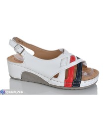 Босоніжки жіночі на літо (8 пар р.37-42) білий  "ZORINA"