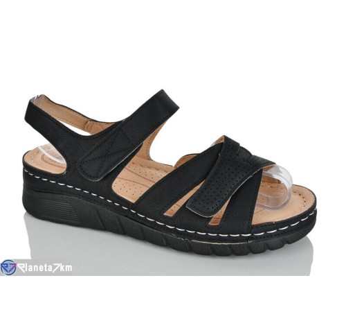 Босоніжки жіночі на літо (8 пар р.37-42) чорний  "ZORINA"