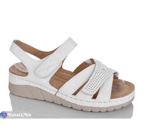 Босоніжки жіночі на літо (8 пар р.37-42) білий  "ZORINA"