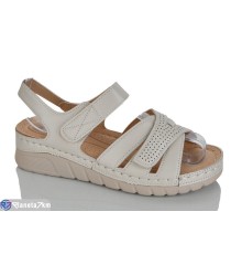 Босоніжки жіночі на літо (8 пар р.37-42) бежевий  "ZORINA"