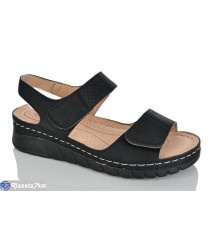 Босоніжки жіночі на літо (8 пар р.37-42) чорний  "ZORINA"