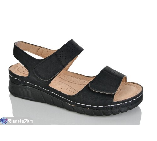 Босоніжки жіночі на літо (8 пар р.37-42) чорний  "ZORINA"