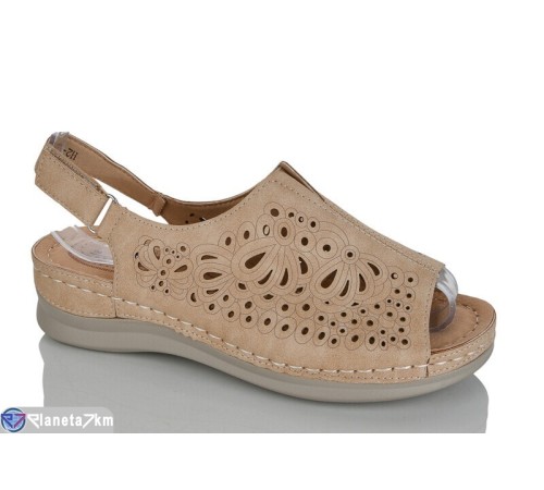 Босоніжки жіночі на літо (8 пар р.37-42) коричневий  "ZORINA"