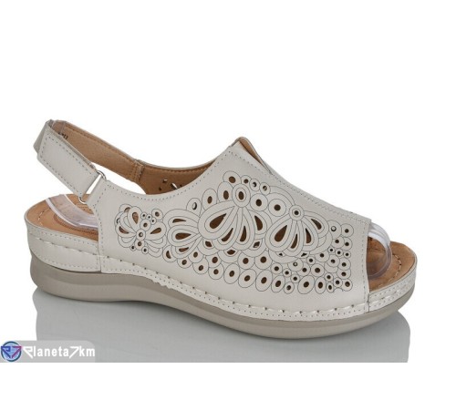 Босоніжки жіночі на літо (8 пар р.37-42) бежевий  "ZORINA"