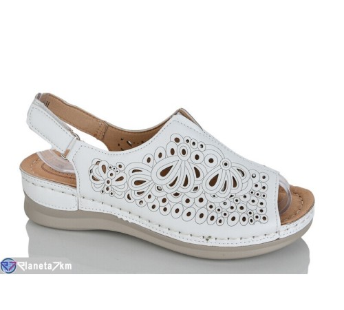 Босоніжки жіночі на літо (8 пар р.37-42) білий  "ZORINA"