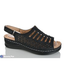 Босоніжки жіночі на літо (8 пар р.37-42) чорний  "ZORINA"