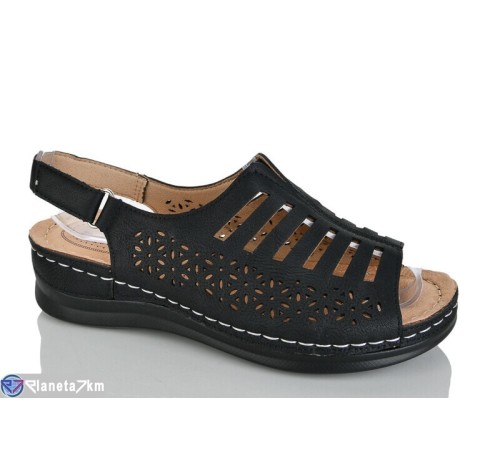 Босоніжки жіночі на літо (8 пар р.37-42) чорний  "ZORINA"