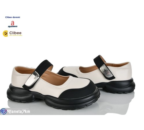 Дитячі туфлі на весну/осінь (6 пар р.31-36) бежевий  "BELIES-D"