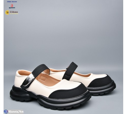 Дитячі туфлі на весну/осінь (6 пар р.31-36) бежевий  "BELIES-D"