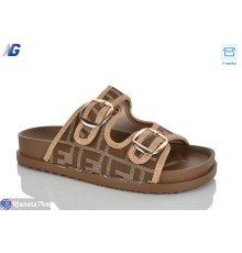 Шлепки жіночі на літо (8 пар р.36-41) коричневий  "Navigator"