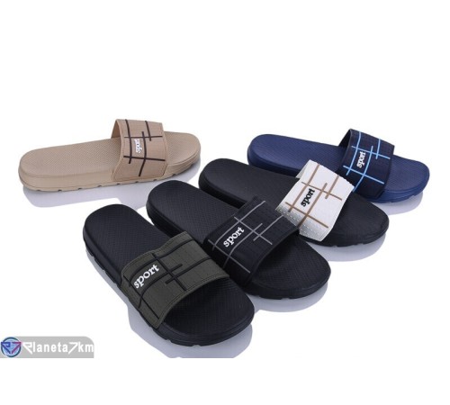 Шлепки чоловічі на літо (12 пар р.40-45) мікс  "LUXORIS"