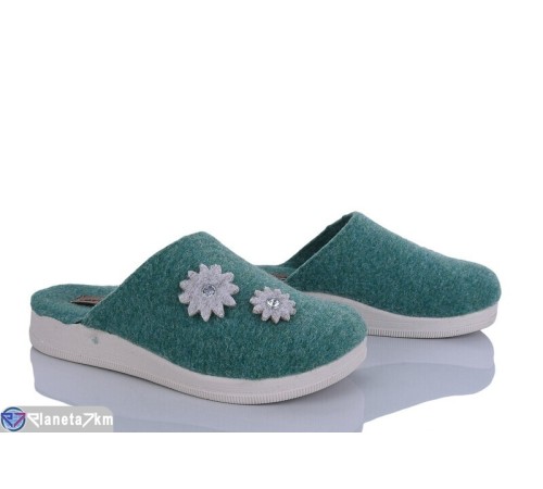 Тапки жіночі на весну/осінь (6 пар р.36-40) зелений  "LUXORIS"
