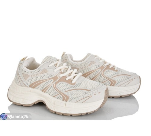 Кросівки жіночі на весну/осінь (8 пар р.36-41) бежевий  "LOREDANA"