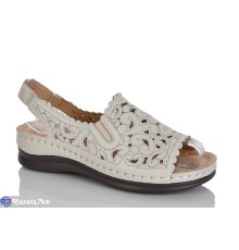 Босоніжки жіночі на літо (8 пар р.37-42) бежевий  "ZORINA"