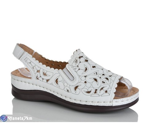 Босоніжки жіночі на літо (8 пар р.37-42) білий  "ZORINA"