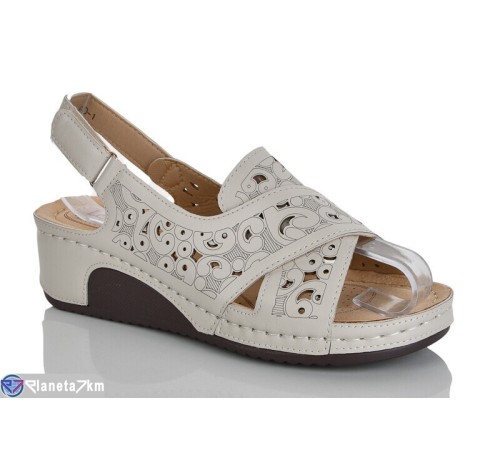 Босоніжки жіночі на літо (8 пар р.37-42) бежевий  "ZORINA"