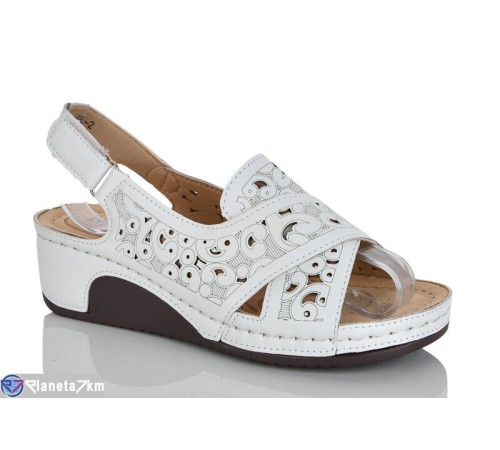 Босоніжки жіночі на літо (8 пар р.37-42) білий  "ZORINA"