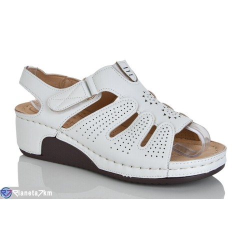 Босоніжки жіночі на літо (8 пар р.37-42) білий  "ZORINA"