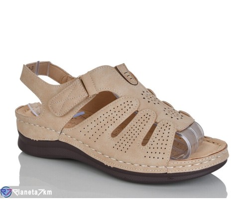 Босоніжки жіночі на літо (8 пар р.37-42) коричневий  "ZORINA"