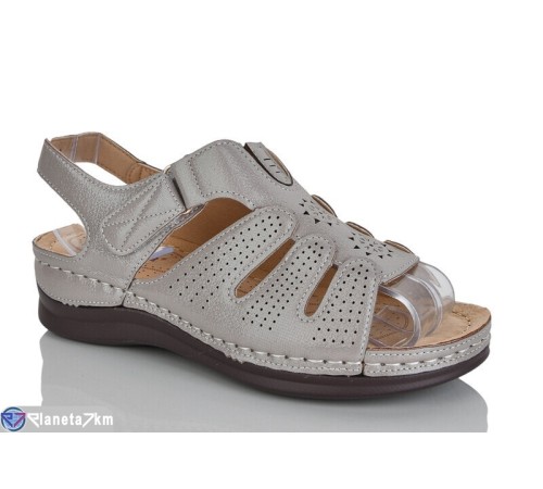 Босоніжки жіночі на літо (8 пар р.37-42) сірий  "ZORINA"