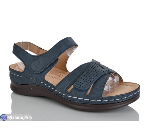 Босоніжки жіночі на літо (8 пар р.37-42) синій  "ZORINA"