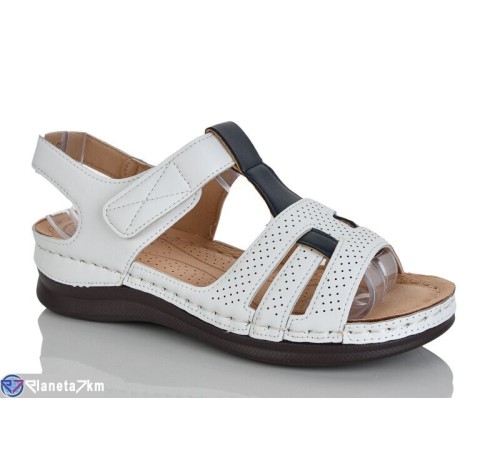 Босоніжки жіночі на літо (8 пар р.37-42) білий  "ZORINA"