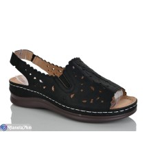 Босоніжки жіночі на літо (8 пар р.37-42) чорний  "ZORINA"