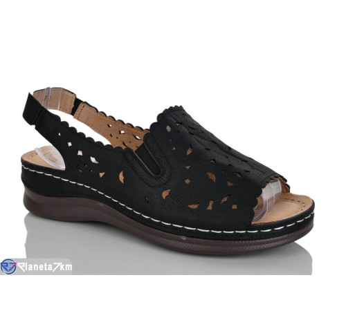 Босоніжки жіночі на літо (8 пар р.37-42) чорний  "ZORINA"