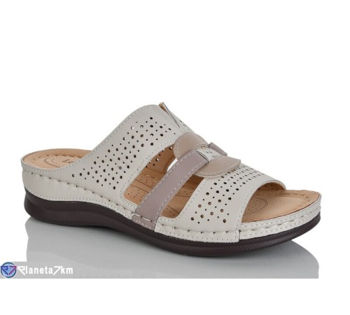 Шлепки жіночі на літо (8 пар р.37-42) бежевий  "ZORINA"