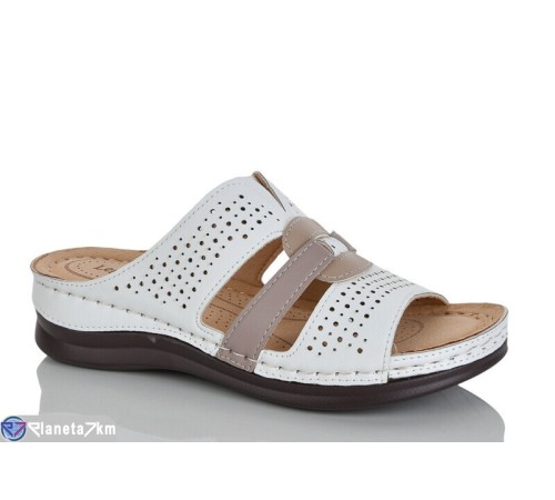 Шлепки жіночі на літо (8 пар р.37-42) білий  "ZORINA"
