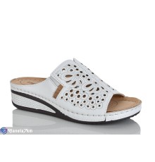 Шлепки жіночі на літо (8 пар р.37-42) білий  "ZORINA"