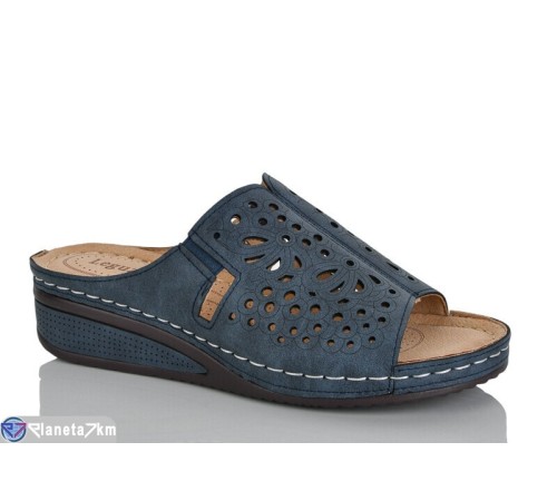 Шлепки жіночі на літо (8 пар р.37-42) синій  "ZORINA"