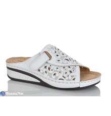 Шлепки жіночі на літо (8 пар р.37-42) білий  "ZORINA"