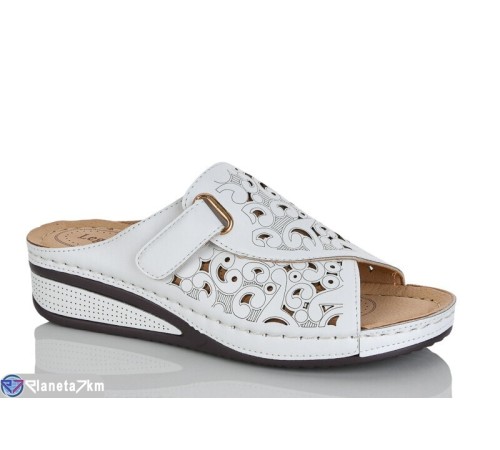 Шлепки жіночі на літо (8 пар р.37-42) білий  "ZORINA"