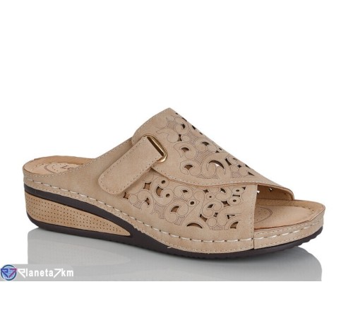 Шлепки жіночі на літо (8 пар р.37-42) коричневий  "ZORINA"