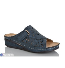 Шлепки жіночі на літо (8 пар р.37-42) синій  "ZORINA"