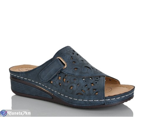 Шлепки жіночі на літо (8 пар р.37-42) синій  "ZORINA"