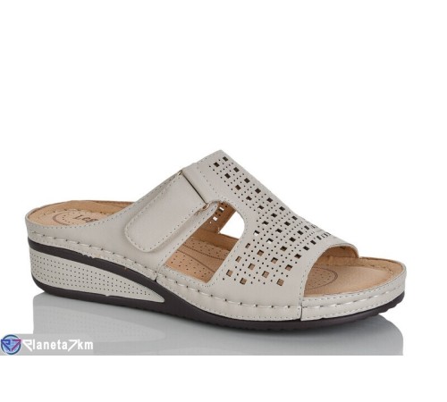 Шлепки жіночі на літо (8 пар р.37-42) бежевий  "ZORINA"