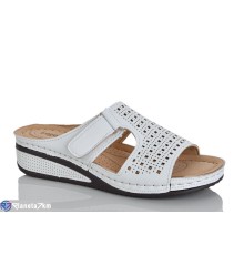 Шлепки жіночі на літо (8 пар р.37-42) білий  "ZORINA"