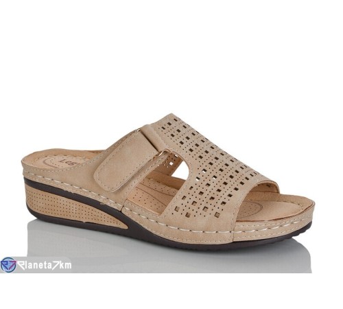 Шлепки жіночі на літо (8 пар р.37-42) коричневий  "ZORINA"