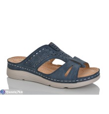 Шлепки жіночі на літо (8 пар р.37-42) синій  "ZORINA"