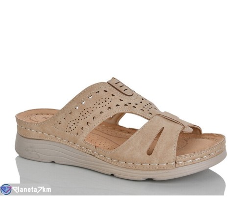 Шлепки жіночі на літо (8 пар р.37-42) коричневий  "ZORINA"