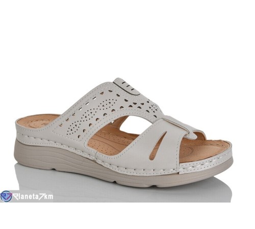 Шлепки жіночі на літо (8 пар р.37-42) бежевий  "ZORINA"