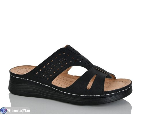 Шлепки жіночі на літо (8 пар р.37-42) чорний  "ZORINA"