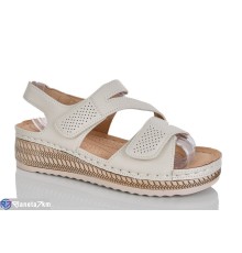 Босоніжки жіночі на літо (8 пар р.37-42) бежевий  "ZORINA"