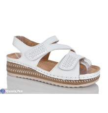 Босоніжки жіночі на літо (8 пар р.37-42) білий  "ZORINA"